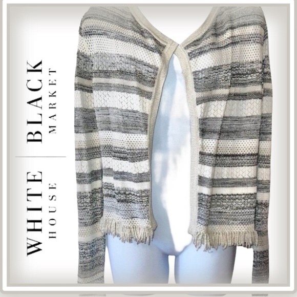 White House Black Market Sweaters - WHITE HOUSE BLACK MARKET Loose Knit Lightweight Cardigan Sweater